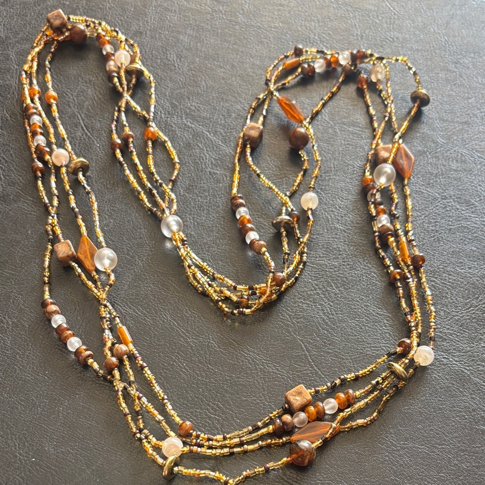 Elegant Multi-Strand Beaded Necklace